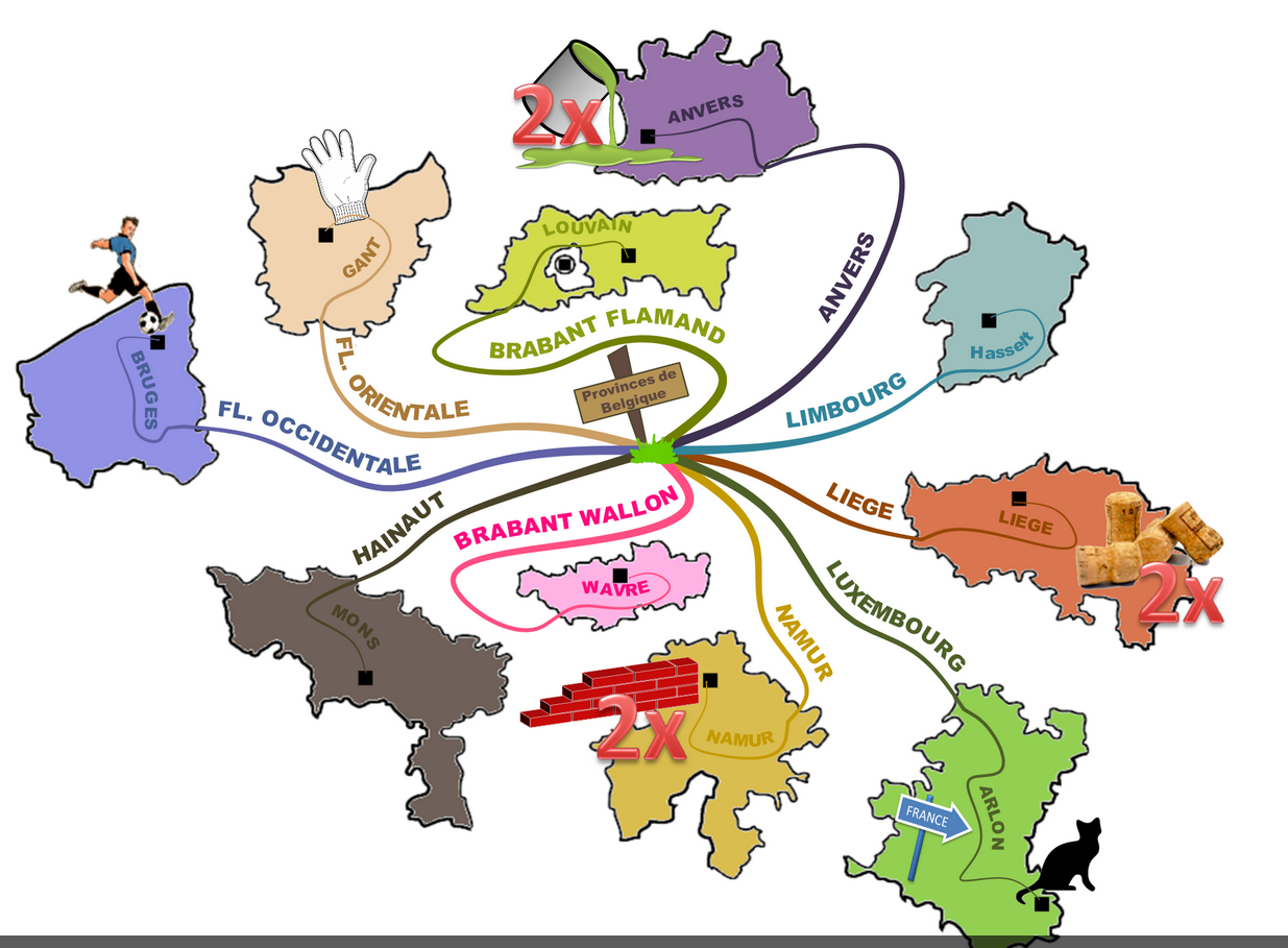 mind map cantons BELGIQUE REALISEE