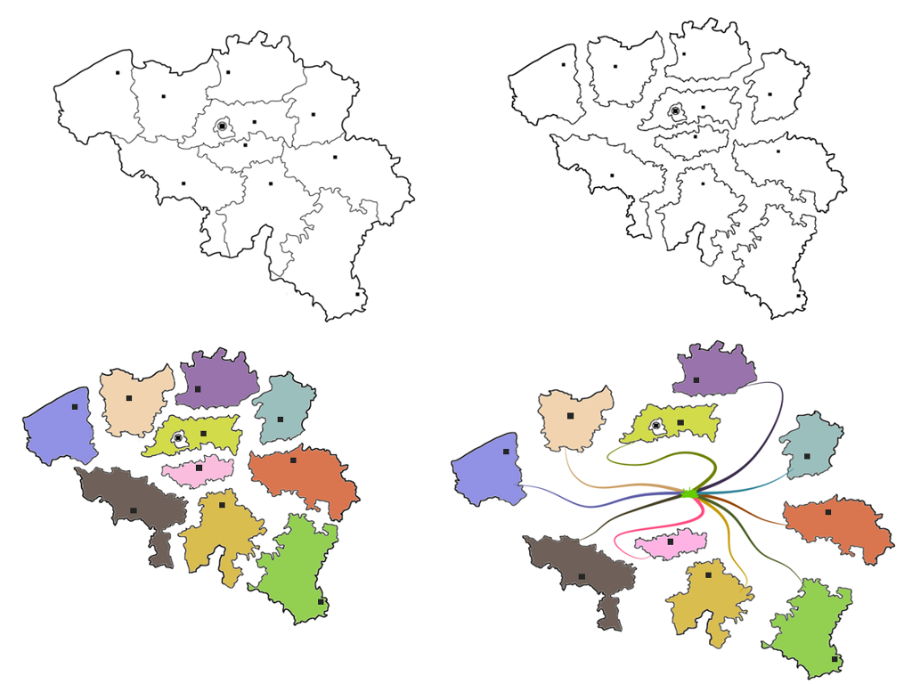 mind map cantons BELGIQUE